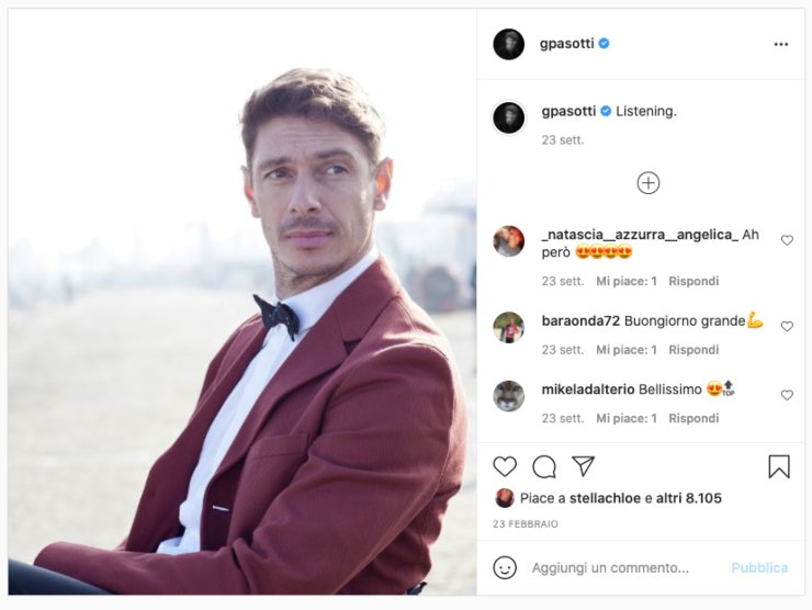 Post Instagram di Giorgio Pasotti (Instagram)