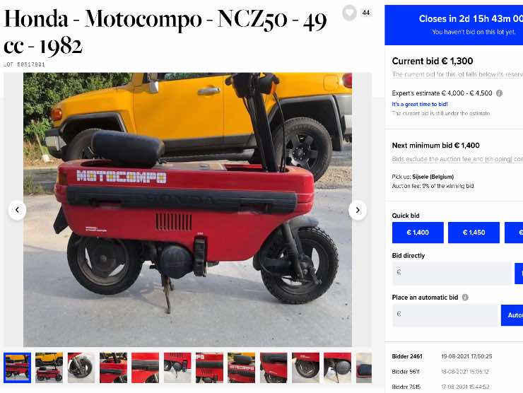 L'Honda Motocompo in vendita (Katawiki)