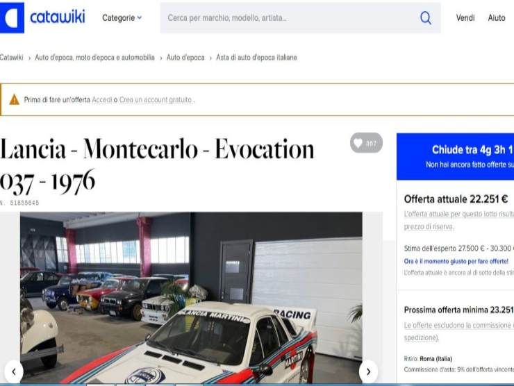 Lancia Montecarlo Evocation (Catawiki) annuncio