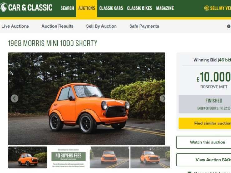 Morris Mini Shorty (Car and Classic) annuncio
