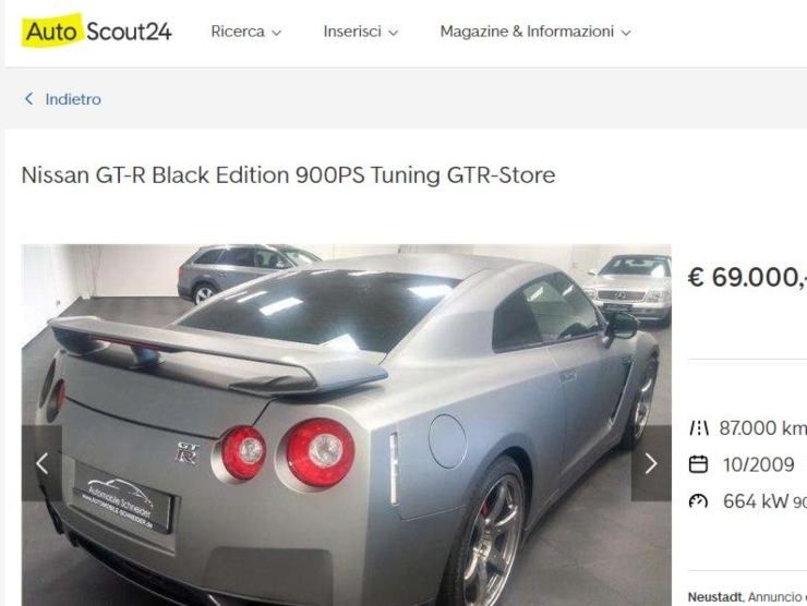 Nissan GT-R Black Edition (AutoScout 24) annuncio