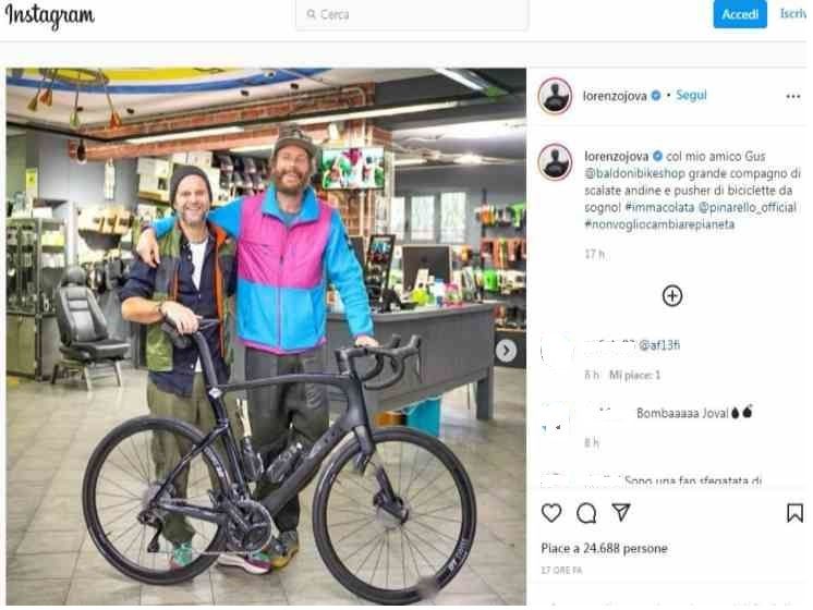 Jovanotti bici (Instagram)