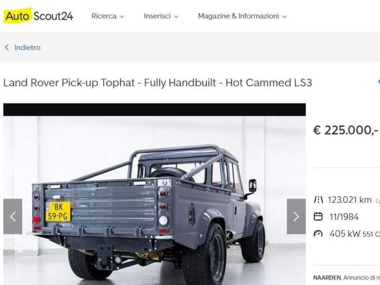 Land Rover Pick-up Tophat (AutoScout 24) annuncio