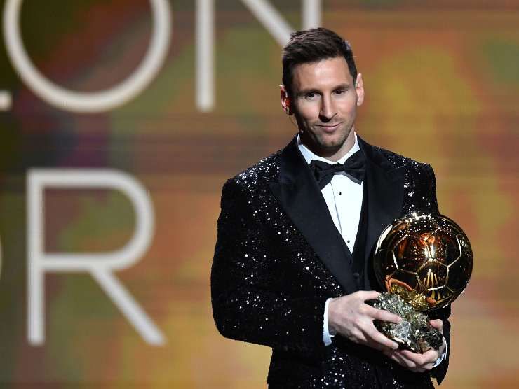 Leo Messi e il Pallone d'oro (Getty Images)