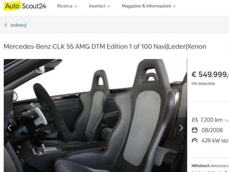 Mercedes-Benz CLK 55 (AutoScout 24) annuncio