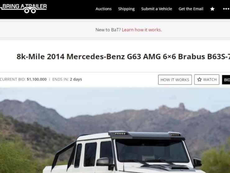 Mercedes-Benz G63 AMG (Bring a Trailer) annuncio
