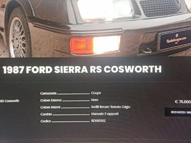 Ford Sierra RS Cosworth in vendita