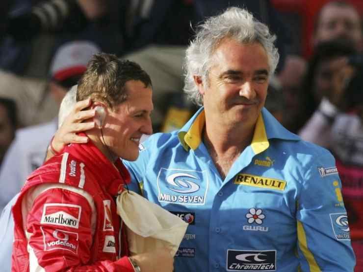 Flavio Briatore e Michael Schumacher (web source)