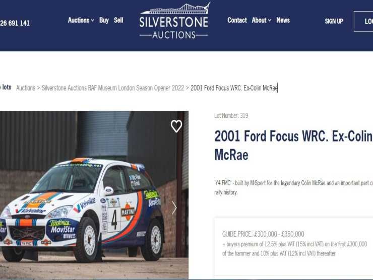 Ford Focus WRC (Silverstone Auctions) annuncio