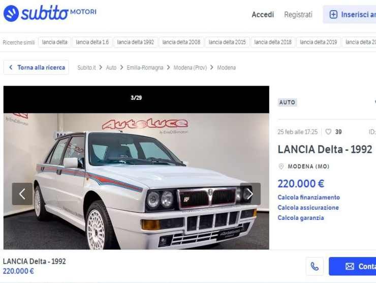 Lancia Delta in vendita (Subito) annuncio