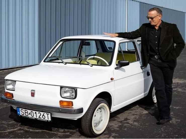 Tom Hanks con la sua Fiat 126 Polski (web source)