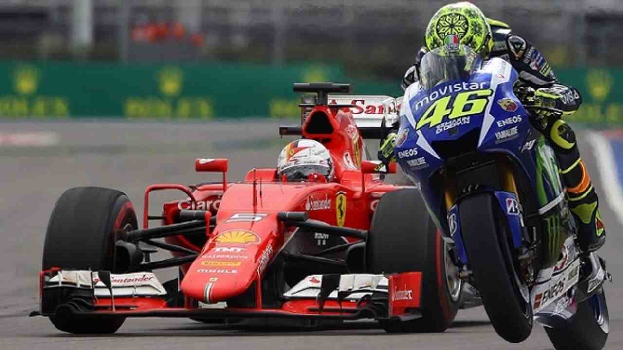 Ferrari e la Honda su pista