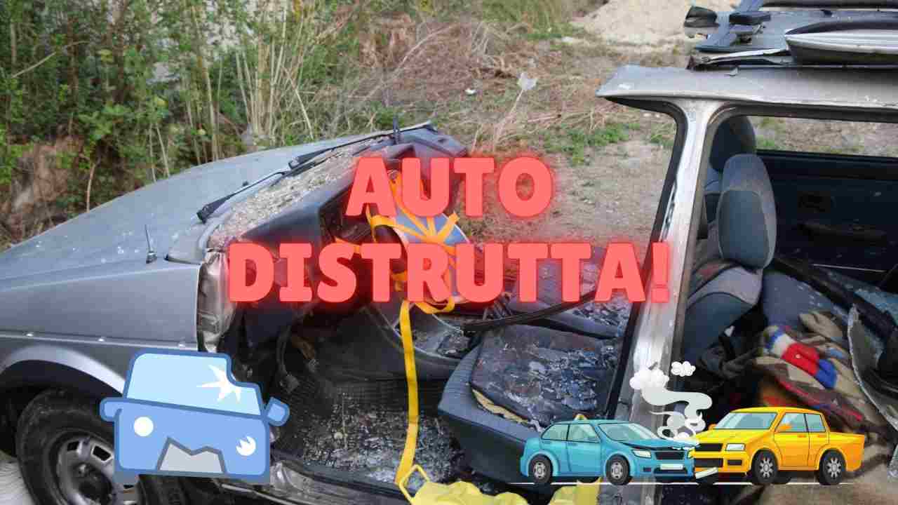 Automobile distrutta (Web source) 27 luglio 2022 quattromania.it