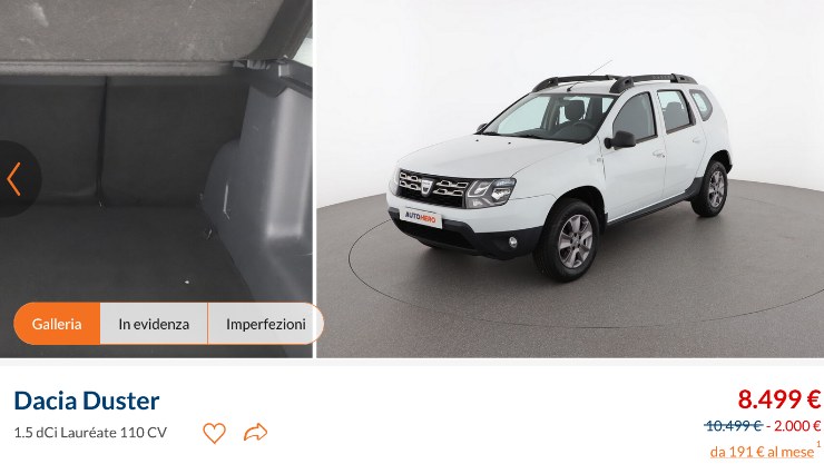 Dacia Duster offerta senza eguali