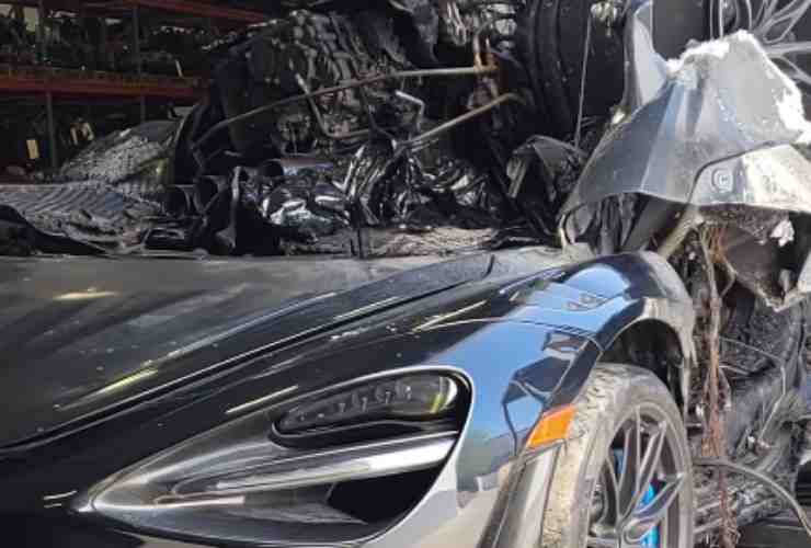 McLaren distrutta dopo incidente