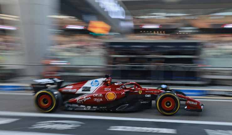 La Ferrari durante la FP1 ad Abu Dhabi